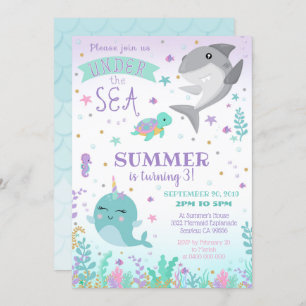 Einladung von Narwhal - Einladung von Haifisch und