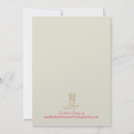 Einladung von Nashville Gold Junggeselinnen-Abschi (Rückseite)