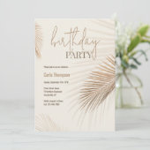 Einladung von Naturpalmen (Stehend Vorderseite)