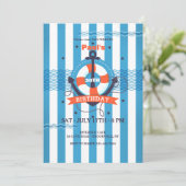Einladung von Nautic Stripes (Stehend Vorderseite)