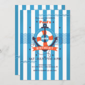 Einladung von Nautic Stripes (Vorne/Hinten)