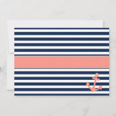 Einladung von Nautical Brautparty oder Babydusche (Rückseite)