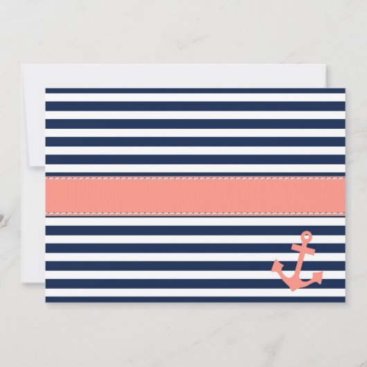 Einladung von Nautical Brautparty oder Babydusche (Rückseite)