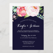 Einladung von Navy Blush (Vorne/Hinten)