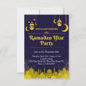 Einladung von Navy & Gold Ramadan Iftar (Vorderseite)