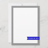 Einladung von Navy und Grauer Preppy-Abschluss (Rückseite)