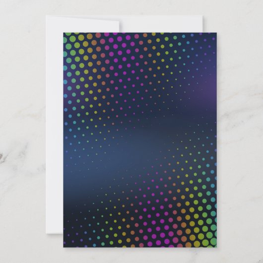 Einladung von Neon Bowling Birthday (Rückseite)