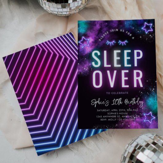Einladung von Neon Sleepover | PARTY