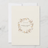 Einladung von Neutral Boho Cotton Floral Wedding (Rückseite)