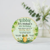 Einladung von niedlich Frog Birthday Party (Stehend Vorderseite)