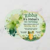 Einladung von niedlich Frog Birthday Party (Vorne/Hinten)