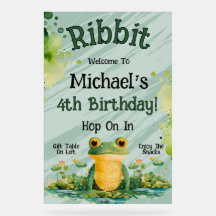Einladung von niedlich Frog Birthday Party
