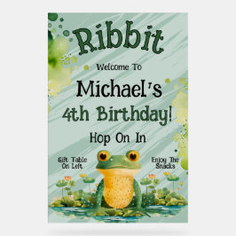 Einladung von niedlich Frog Birthday Party Acrylschild