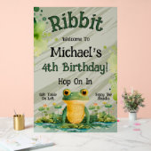 Einladung von niedlich Frog Birthday Party Acrylschild (Hochzeit)