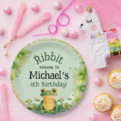 Einladung von niedlich Frog Birthday Party Pappteller (Party)