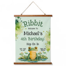 Einladung von niedlich Frog Birthday Party