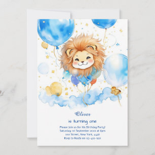 Einladung von niedlich Lion Birthday