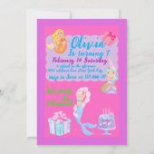 Einladung von niedliche Geburtstag Meraid (Rückseite)