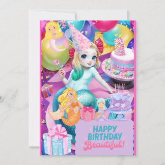 Einladung von niedliche Geburtstag Meraid