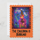 Einladung von Niedlichen Hexen (Vorderseite)