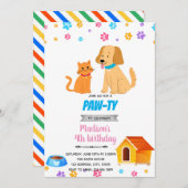 Einladung von niedlichen Katzen- und Hundefellen (Vorne/Hinten)