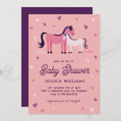 Einladung von niedlichen Pferden und Fohlen (Vorne/Hinten)