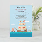 Einladung von Niña, Pita und Santa Maria (Stehend Vorderseite)