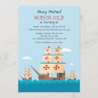 Einladung von Niña, Pita und Santa Maria