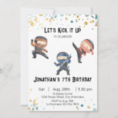 Einladung von Ninja zum Geburtstag - Ninja-Party (Vorderseite)