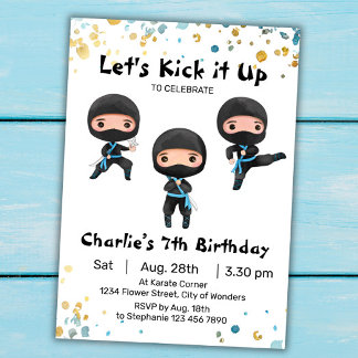 Einladung von Ninja zum Geburtstag - Ninja-Party