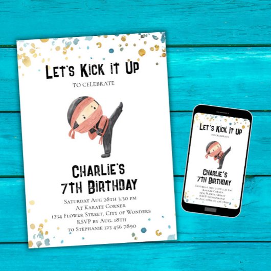 Einladung von Ninja zum Geburtstag - Ninja-Party