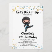 Einladung von Ninja zum Geburtstag - Ninja-Party (Vorne/Hinten)
