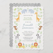 Einladung von Noah's Ark Animals (Vorne/Hinten)