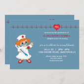 Einladung von Nurse Abschluss (Vorne/Hinten)