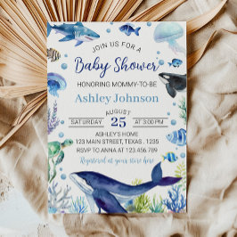 Einladung von Ocean Animal Boy Baby Shower