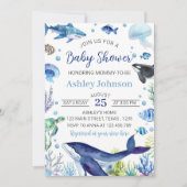 Einladung von Ocean Animal Boy Baby Shower (Vorderseite)