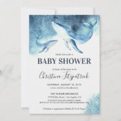 Einladung von Ocean Whale Baby Shower (Vorderseite)