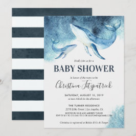 Einladung von Ocean Whale Baby Shower