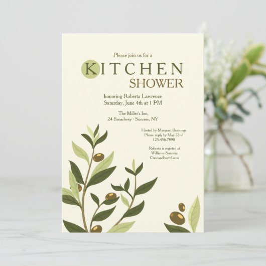 Einladung von Olivenzweigen (Stehend Vorderseite)