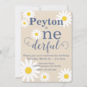 Einladung von Onederful Daisy zum ersten Geburtsta (Vorderseite)