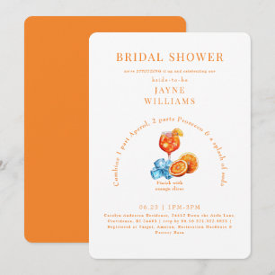 Einladung von Orange Aperol Spritz Brautparty II