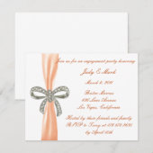 Einladung von Orange Diamond Bow (Vorne/Hinten)