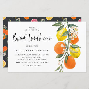 Einladung von Orange und Lemon Bridal Luncheon