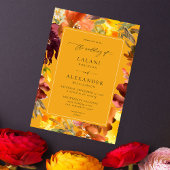 Einladung von Orange & Yellow Fall Floral Wedding 