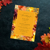 Einladung von Orange & Yellow Fall Floral Wedding 