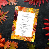 Einladung von Orange & Yellow Fall Floral Wedding