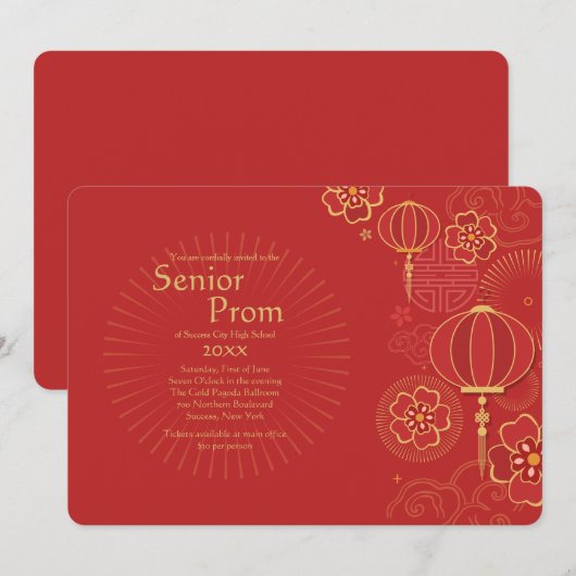 Einladung von Orient Express Prom (Vorne/Hinten)