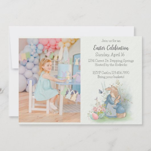 Einladung von OsterPeter Rabbit (Vorderseite)