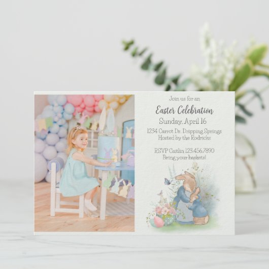 Einladung von OsterPeter Rabbit (Stehend Vorderseite)