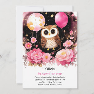 Einladung von Owl Girl zum ersten Geburtstag